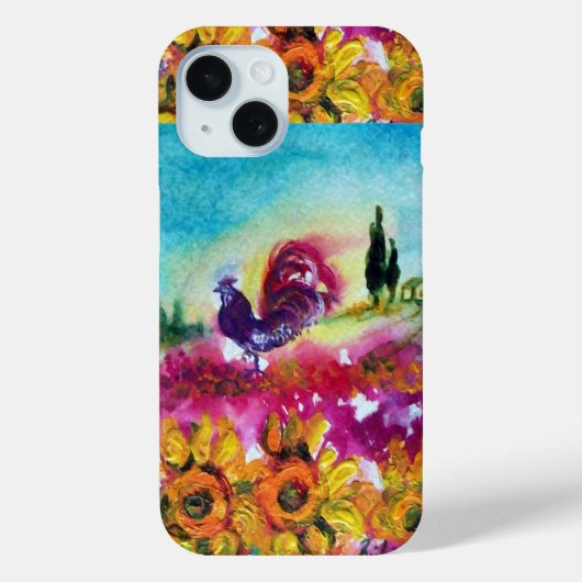 ZONNEN EN ZWARTE ROOSTER Case-Mate iPhone CASE (Achterkant)