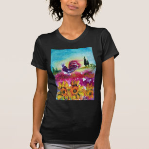 ZONNEN EN ZWARTE ROOSTER T-SHIRT