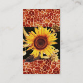 ZONNEN, GIRAFFE HUID EN RODE RUBY GEMSTONE VISITEKAARTJE (Achterkant)