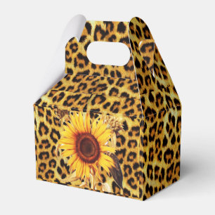 ZONNEN MET LEOPARD FUR BOW SUMMER PARTIJ BEDANKDOOSJES