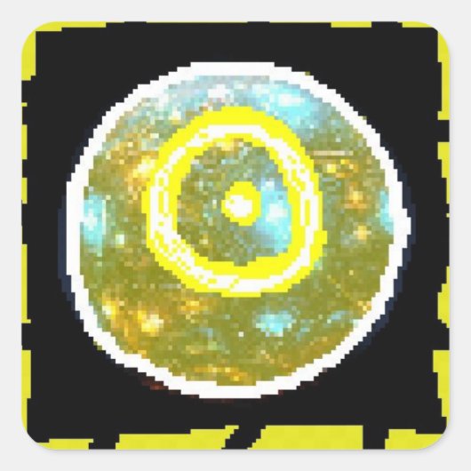 Zonnenacht Vierkante Sticker (Voorkant)