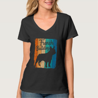 Zonneondergang Franse Bulldog Hond Dieren Hondene T-shirt