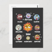 Zonneonderwijs Galaxy System Witty Space Planets Briefkaart (Voorkant / Achterkant)