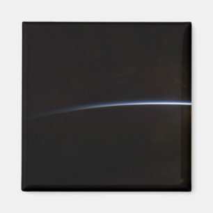 Zonneopgang gezien in de ruimte magneet