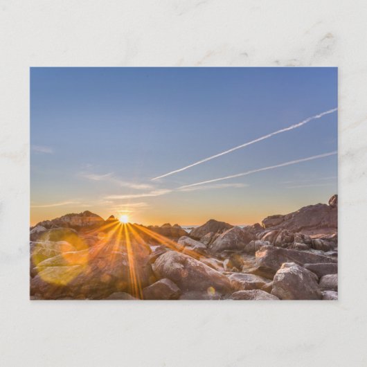 Zonneopgang in de strandbedekking in Florianópolis Briefkaart (Voorkant)