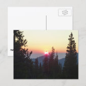 Zonneopgang in het bos in de Rocky Mountain Briefkaart (Voorkant / Achterkant)