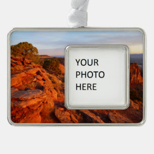 Zonneopgang op het grote Uitzicht spoor bij het CO Verzilverd Kader Ornament