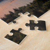 Zonneopje boven het meer van de puzzel (Zijkant)