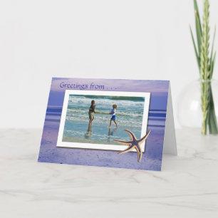 Zonneopje op de Beach foto-kaart Kaart