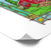 Zonneopje op de Boerderij afdrukken Poster (Hoek)