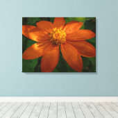 Zonneopje op Mexicaanse zonnebloempitten Canvas Afdruk (Insitu (Houten vloer))