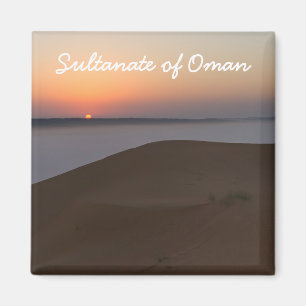 Zonneopkomst in de woestijn van Wahiba in Oman Magneet