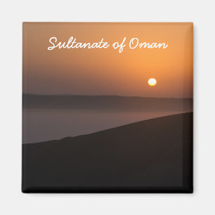 Zonneopkomst in de woestijn van Wahiba in Oman Magneet