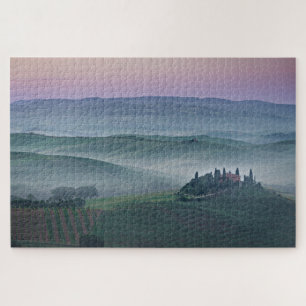 Zonneoploop over een broos Toscaans landschap met Legpuzzel