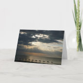 Zonneoppas over het strand in Griekenland - Schild Kaart (Voorkant)