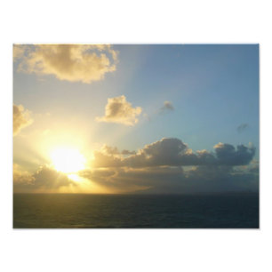 Zonneoppas over San Juan II Puerto Rico Foto Afdruk