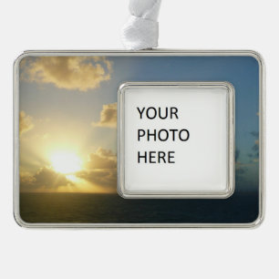 Zonneoppas over San Juan II Puerto Rico Verzilverd Kader Ornament