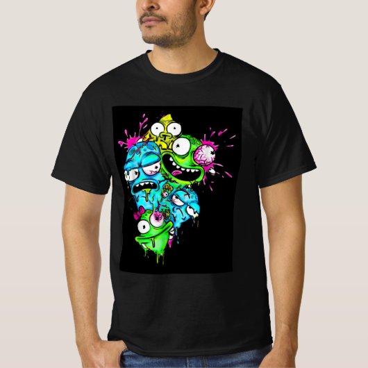 Zonneopposites kunst grappig t-shirt (Voorkant)