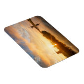 Zonneopstand boven windmolens en een rivier in Ned Magneet (Rechterzijde)