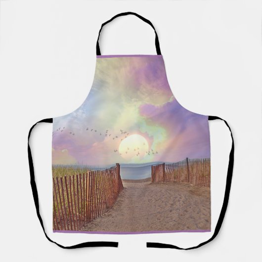 Zonneoptijd bij het strand schort (Voorkant)