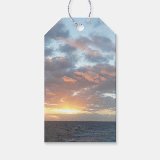 Zonneoptijd bij Zee I pasteien Cadeaulabel (Voorkant)