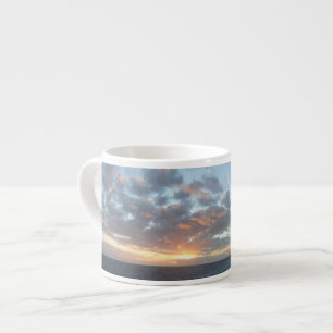 Zonneoptijd bij Zee I pasteien Espresso Kop
