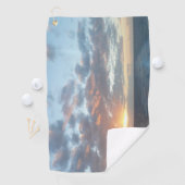 Zonneoptijd bij Zee I pasteien Golfhanddoek (Insitu)