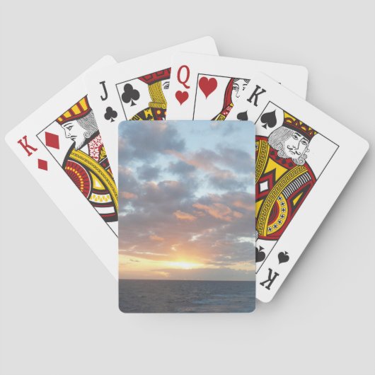 Zonneoptijd bij Zee I pasteien Pokerkaarten (Achterkant)