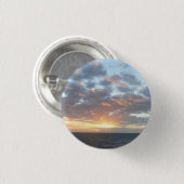 Zonneoptijd bij Zee I pasteien Ronde Button 3,2 Cm (Voorkant /achterkant)