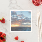 Zonneoptijd bij Zee I pasteien Servetten (Insitu)