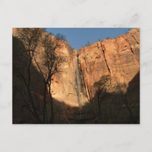 Zonneoptocht op de Riverside Walk Trail bij Zion Briefkaart