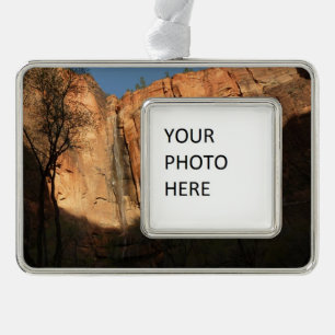 Zonneoptocht op de Riverside Walk Trail bij Zion Verzilverd Kader Ornament