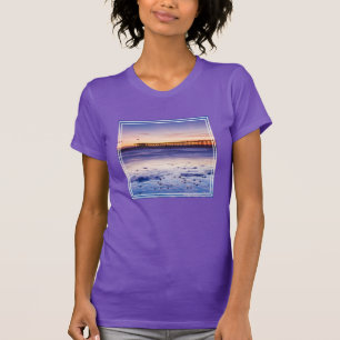 Zonneover Ventura Pier en strand T-shirt