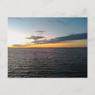 Zonneover water briefkaart