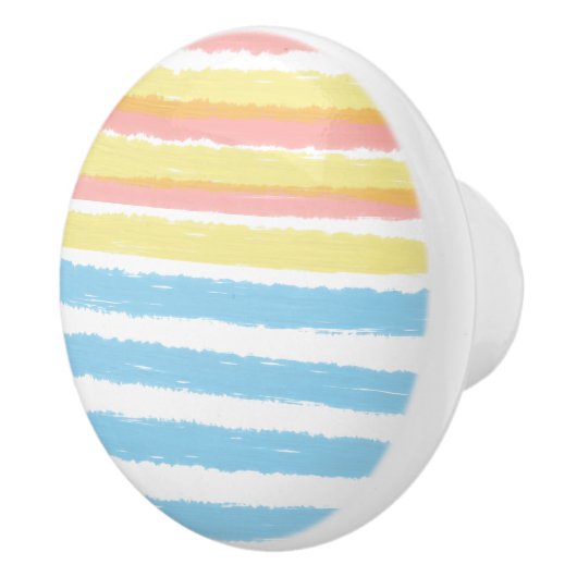 Zonneover-water-Waterverf Stripes Keramische Knop (Rechts)