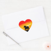 zonnepaard hart sticker (Envelop)