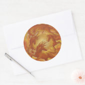 Zonnepaarden Ronde Sticker (Envelop)