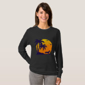 Zonnepalm en Dachshund T-shirt (Voorkant volledig)