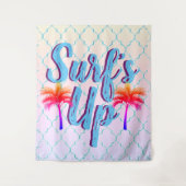 Zonnepalmbomen in de surf wandkleed (Voorkant)