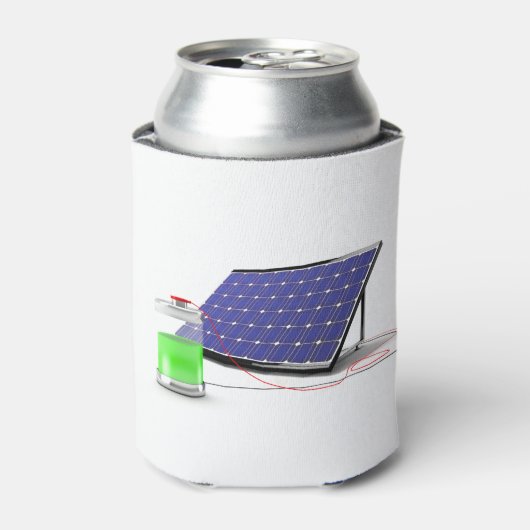Zonnepaneel en batterij blikjeskoeler (Blikje Voorkant)