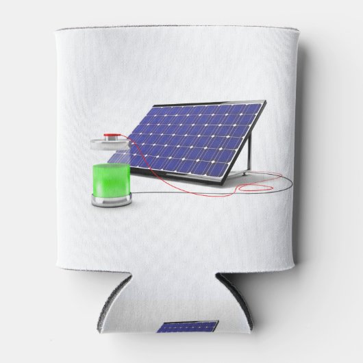 Zonnepaneel en batterij blikjeskoeler (Voorkant)