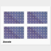 Zonnepaneel op wit rechthoekige sticker (Vel)