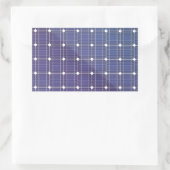 Zonnepaneel op wit rechthoekige sticker (Tas)