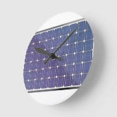 Zonnepaneel op wit ronde klok (Hoek)