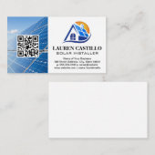 Zonnepaneel Thuismoderne Logo | QR-Visitekaartje Visitekaartje (Voorkant / Achterkant)