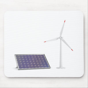Zonnepanelen en windturbines muismat