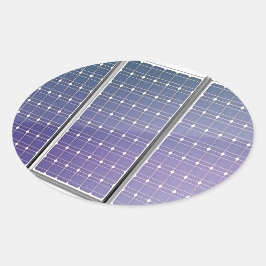 Zonnepanelen Ovale Sticker (Voorkant)