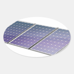 Zonnepanelen Ovale Sticker