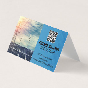 Zonnepanelen Tech Logo Energie Visitekaartjes