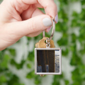 Zonnepanelen van het internationale ruimtestation sleutelhanger (Hand)